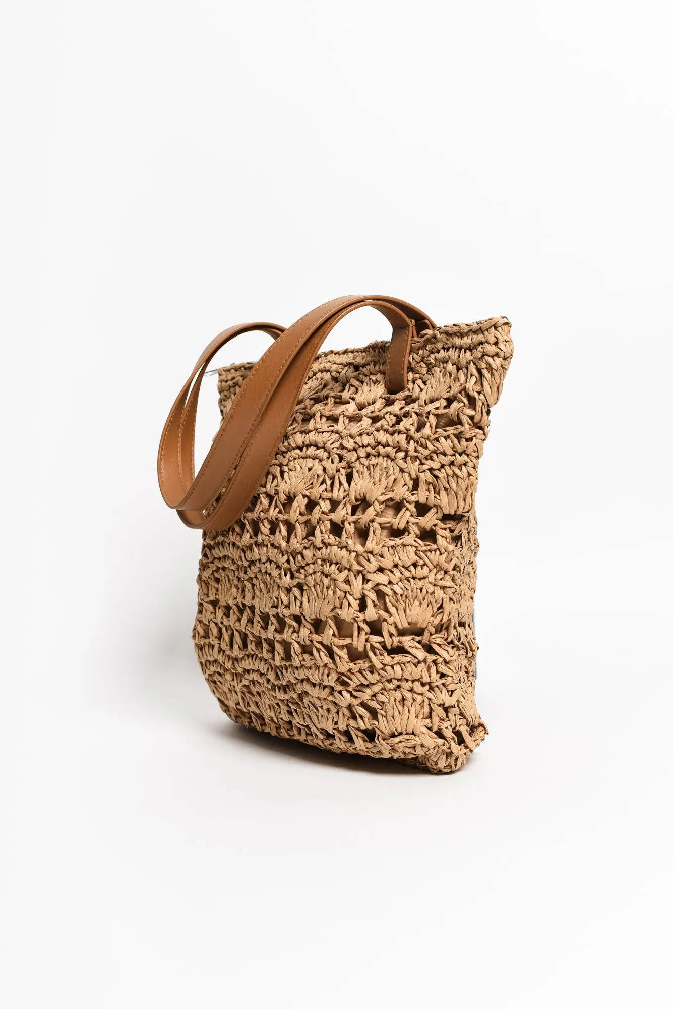 Imelda Tan Straw Tote Bag sold by Blue Bungalow product image thumbnail 2