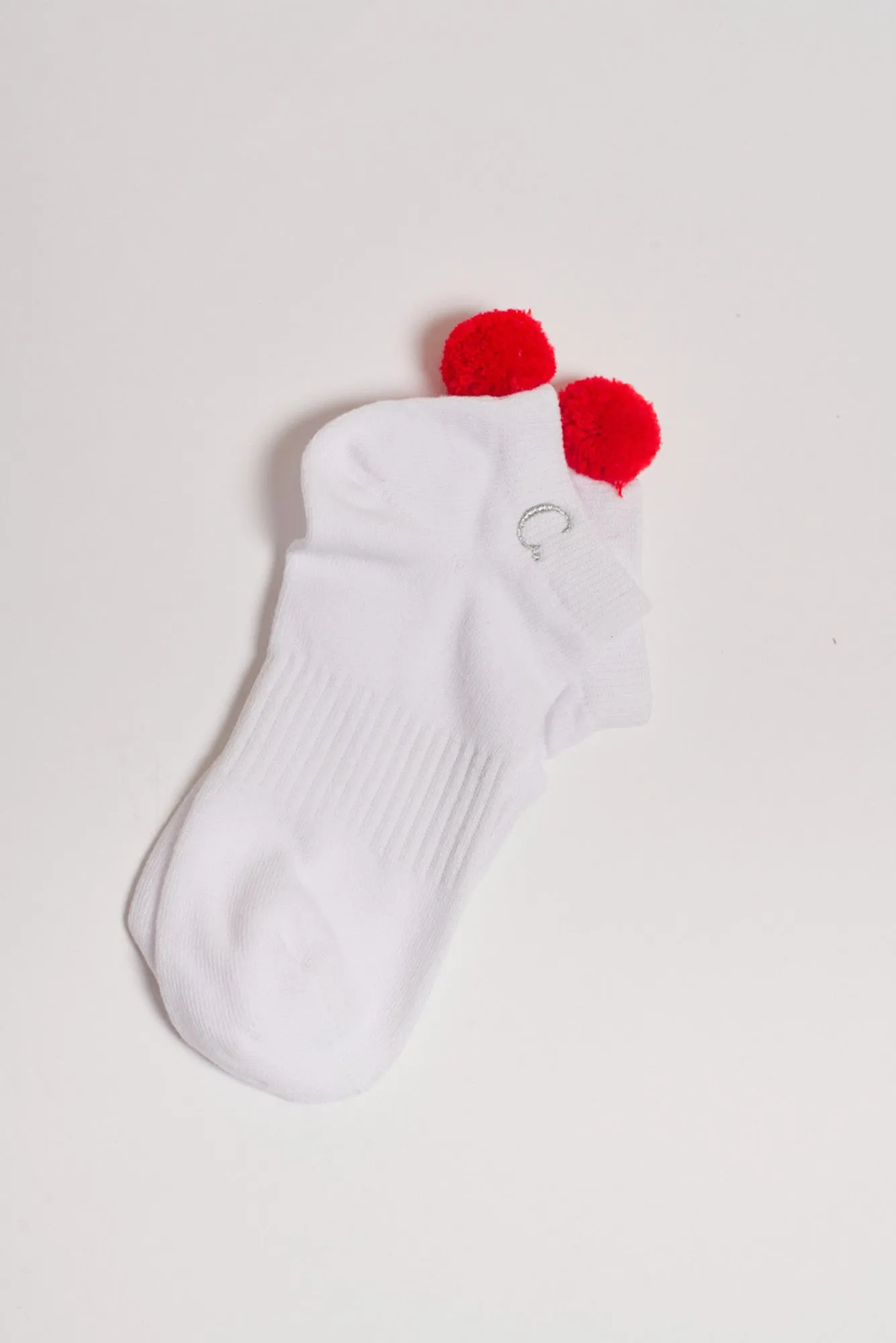 Sydney Red Cotton Pom Pom Ankle Socks sold by Blue Bungalow product image thumbnail 2