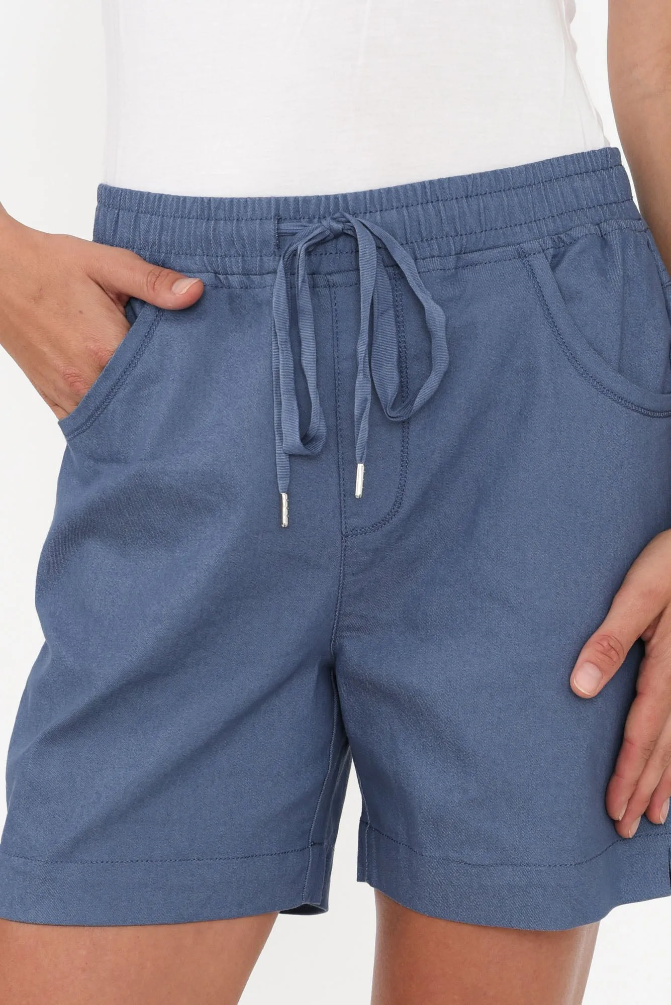 Clayton Blue Drawstring Shorts sold by Blue Bungalow product image thumbnail 5