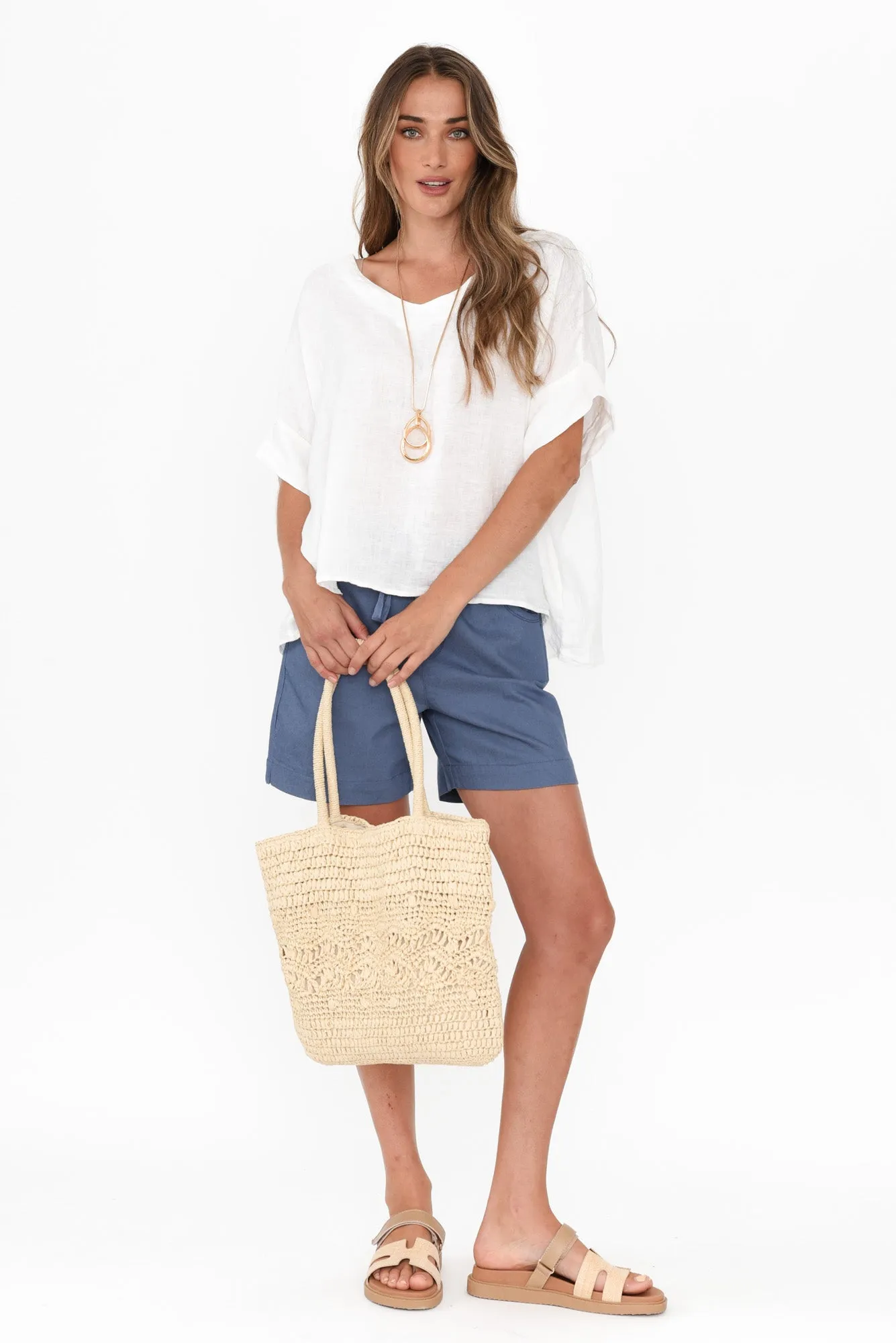 Clayton Blue Drawstring Shorts sold by Blue Bungalow product image thumbnail 2