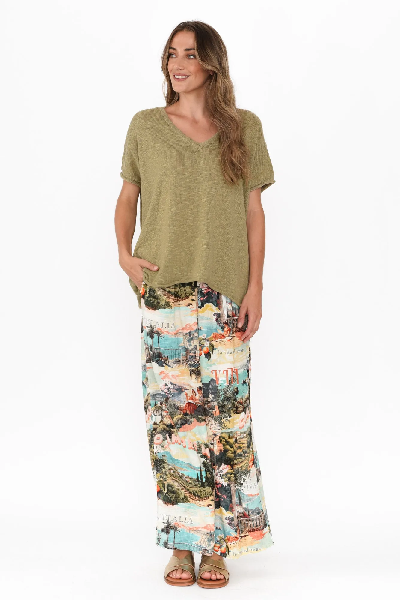 Saxon Sage Cotton Knit Top sold by Blue Bungalow product image thumbnail 2