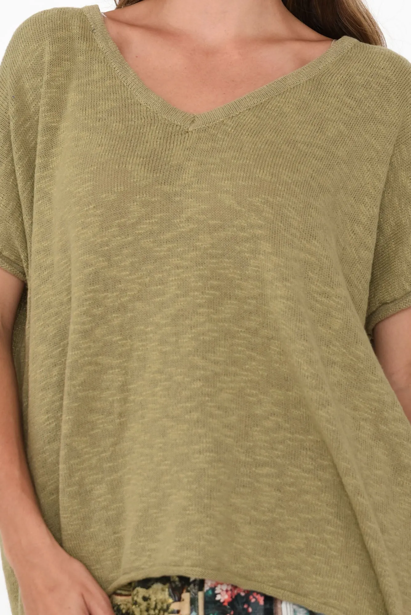 Saxon Sage Cotton Knit Top sold by Blue Bungalow product image thumbnail 5