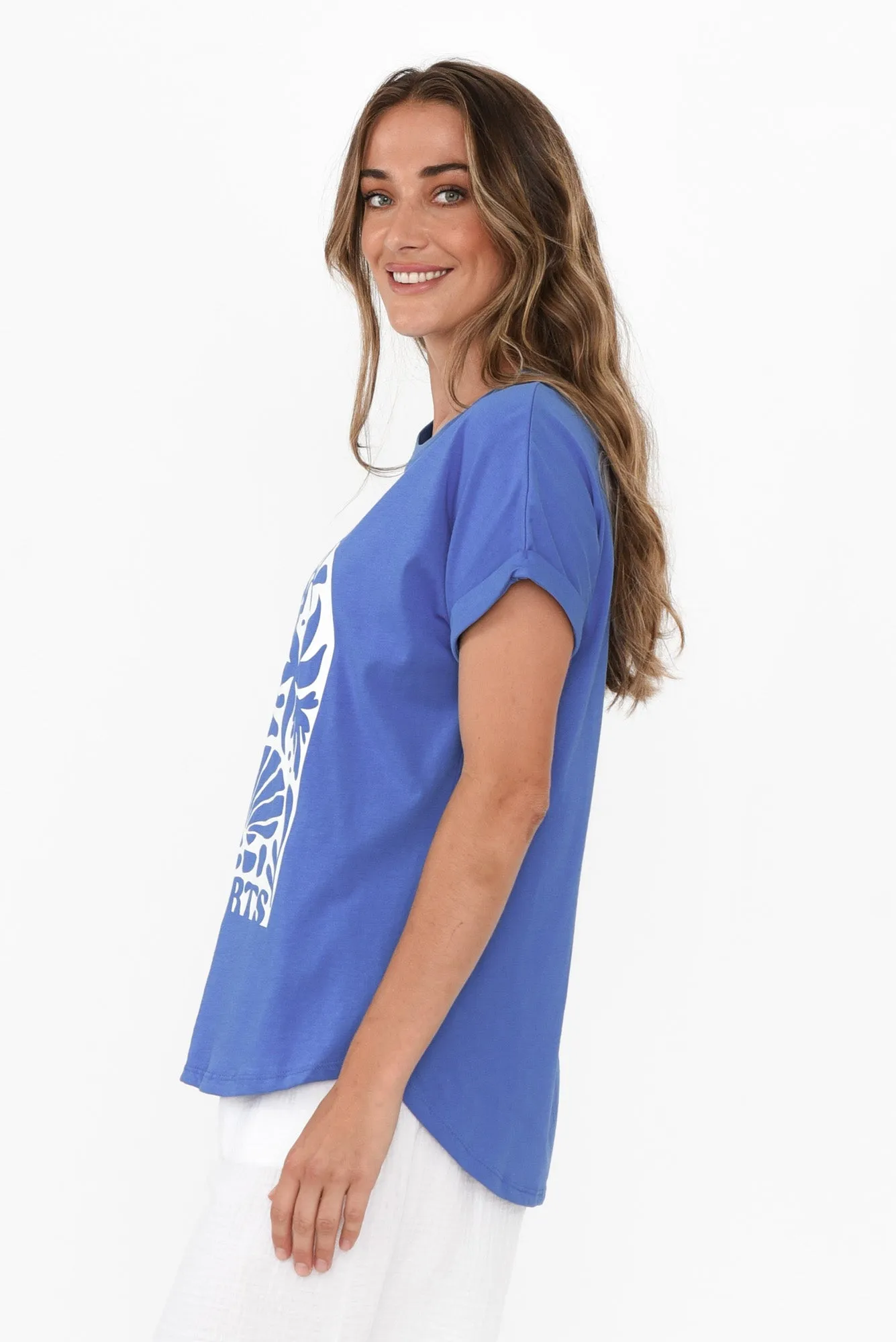 Hailey Blue St Barts Cotton Tee sold by Blue Bungalow product image thumbnail 3