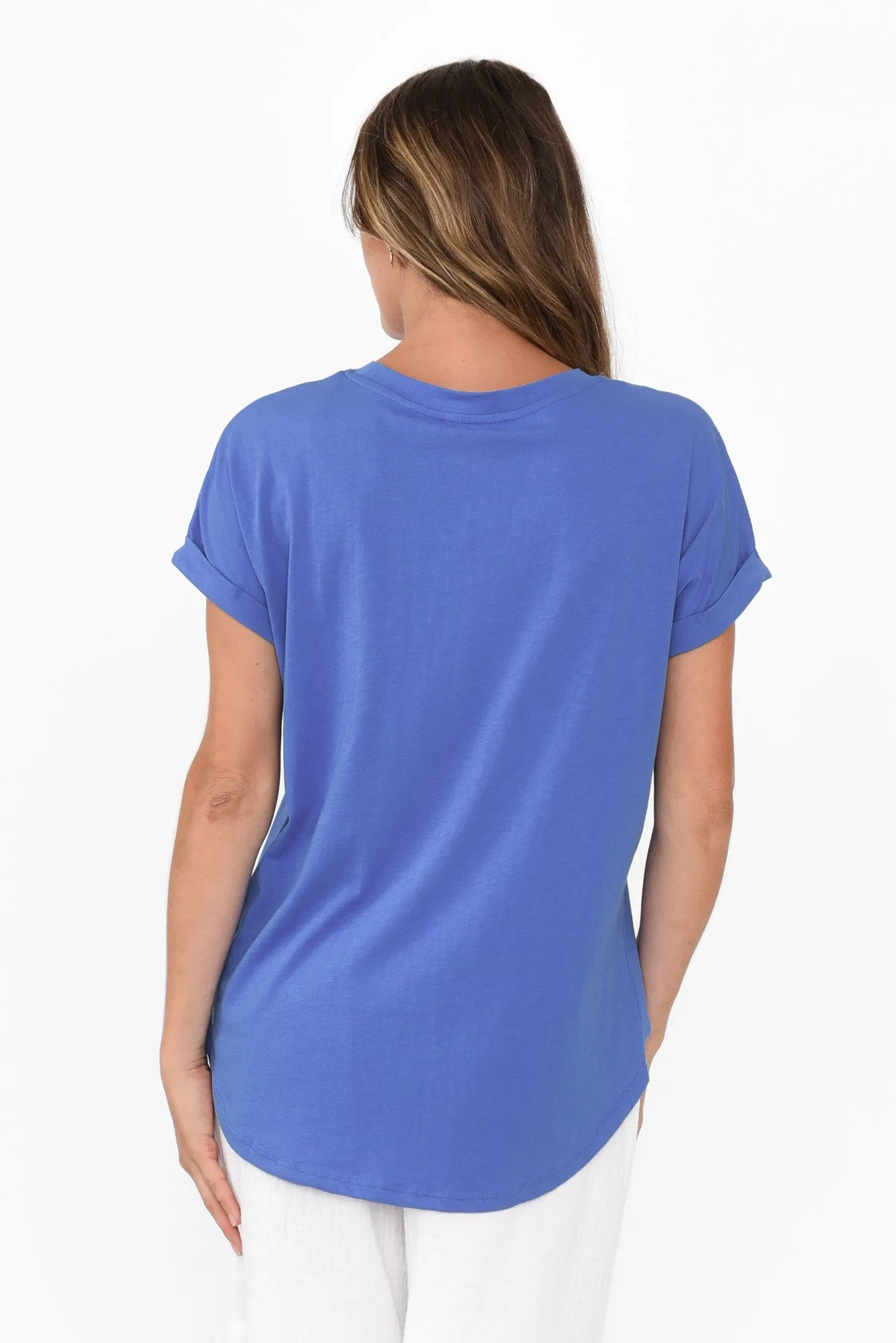 Hailey Blue St Barts Cotton Tee sold by Blue Bungalow product image thumbnail 4
