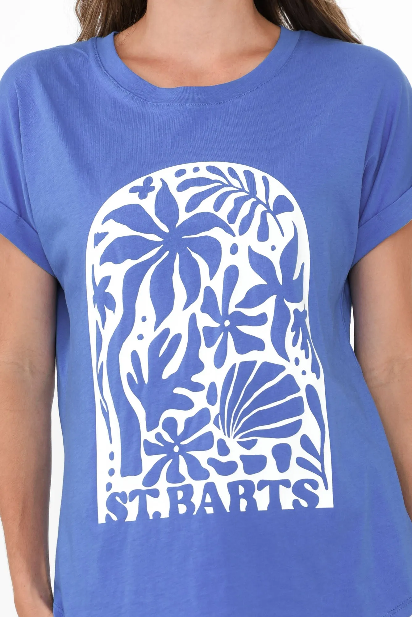 Hailey Blue St Barts Cotton Tee sold by Blue Bungalow product image thumbnail 5