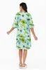 Senna Green Floral Cotton Dress sold by Blue Bungalow