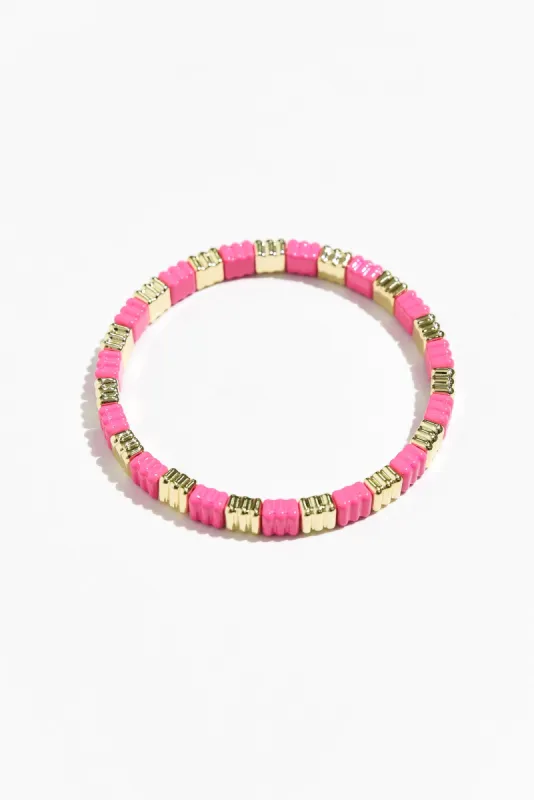 Java Pink Beaded Bracelet sold by Blue Bungalow