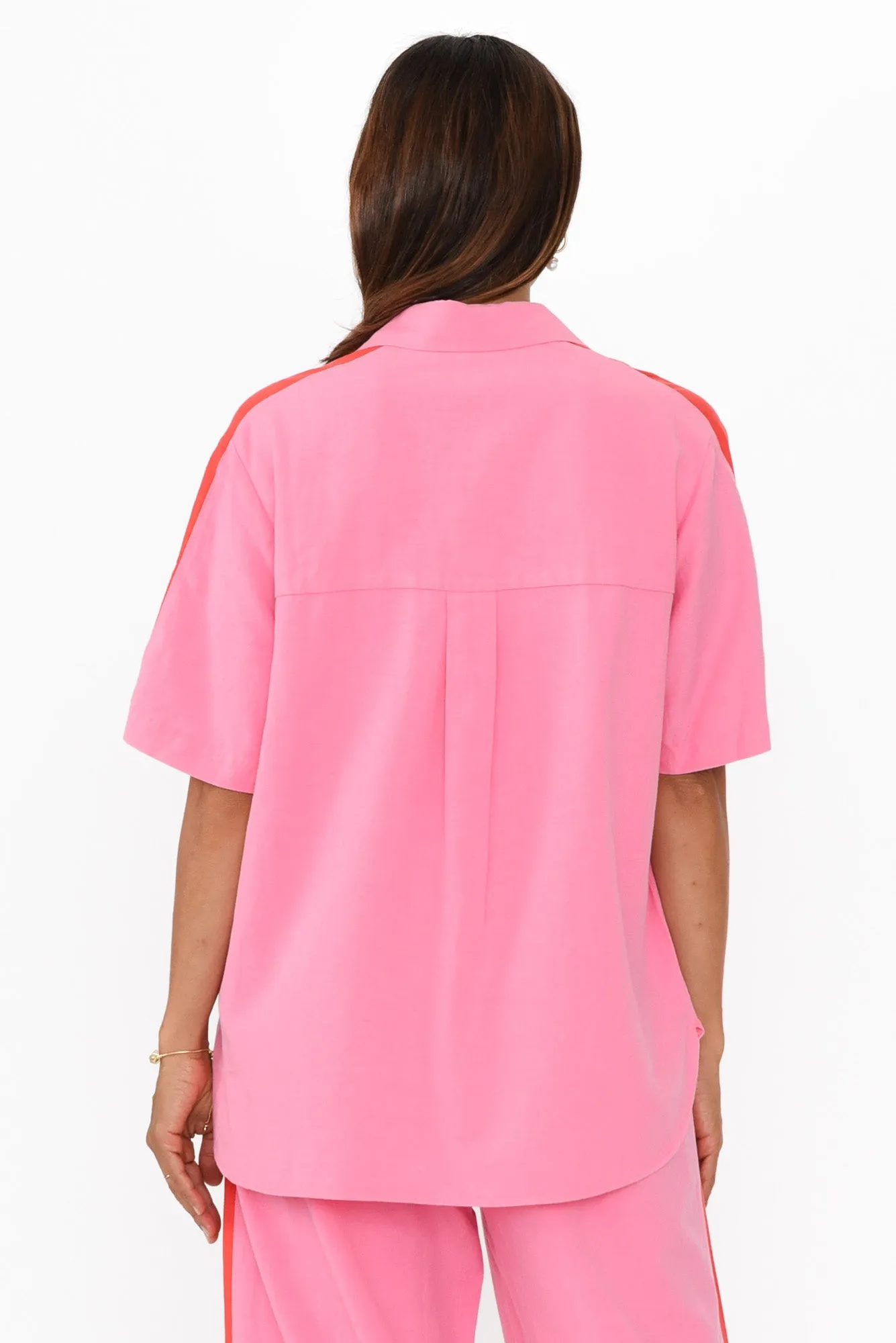 Francis Pink Stripe Pocket Shirt sold by Blue Bungalow product image thumbnail 4