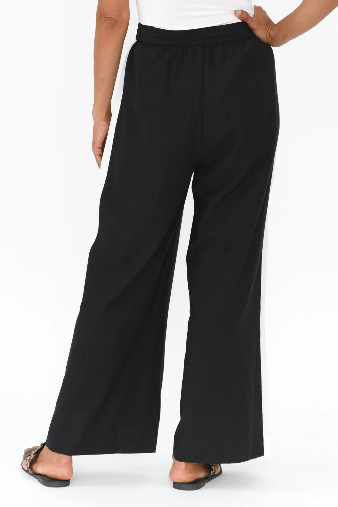Francis Black Stripe Drawstring Pants sold by Blue Bungalow product image thumbnail 4