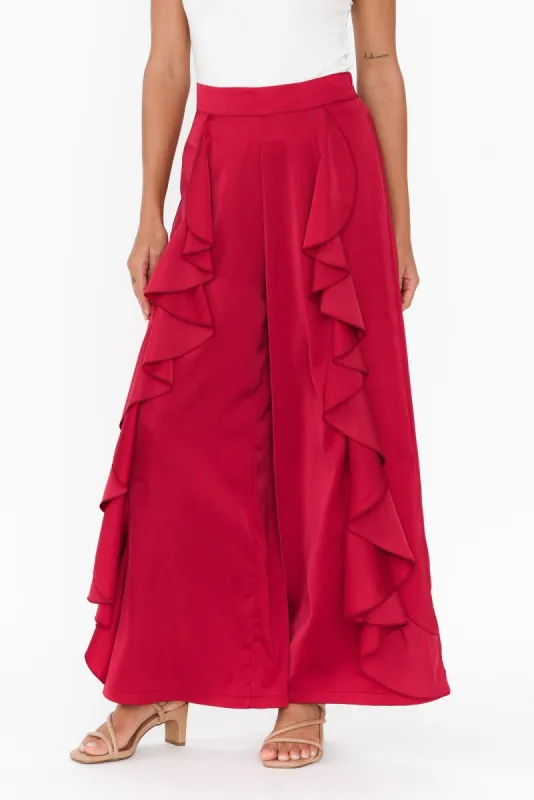 Dancer Red Ruffle Pants sold by Blue Bungalow