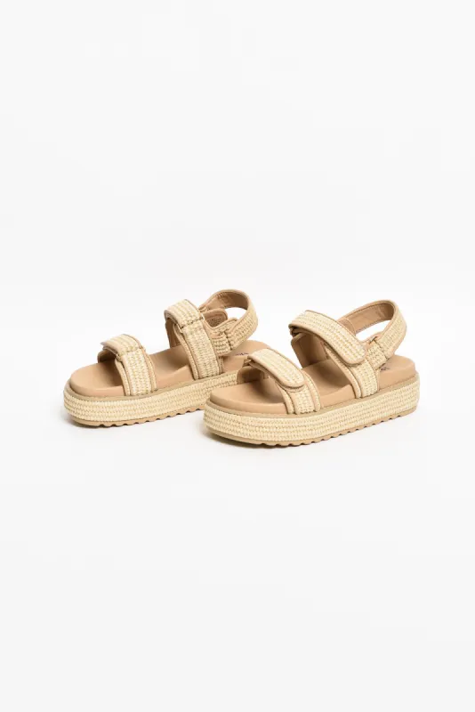 Bridgett Natural Leather Platform Sandal sold by Blue Bungalow