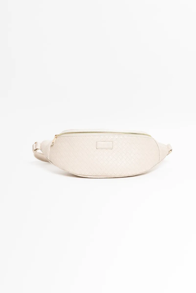 Nomad Cream Woven Sling Bag sold by Blue Bungalow