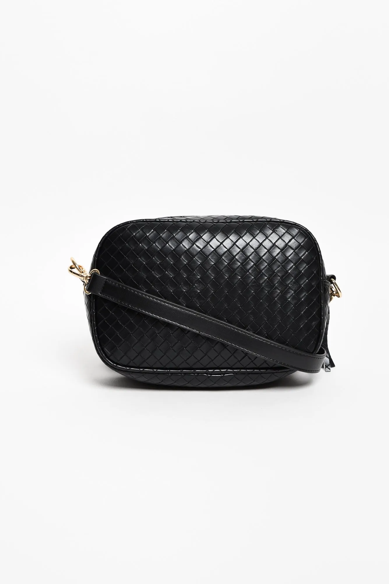 Disco Black Woven Crossbody Bag sold by Blue Bungalow product image thumbnail 3