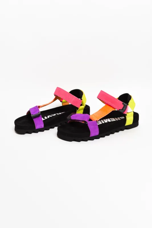 Cohen Neon Pop Suede Velcro Sandal sold by Blue Bungalow