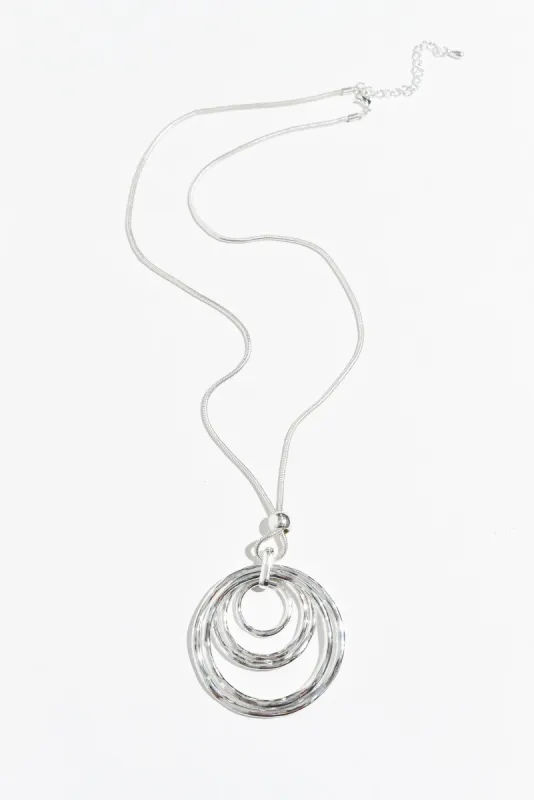 Rings Silver Pendant Necklace sold by Blue Bungalow