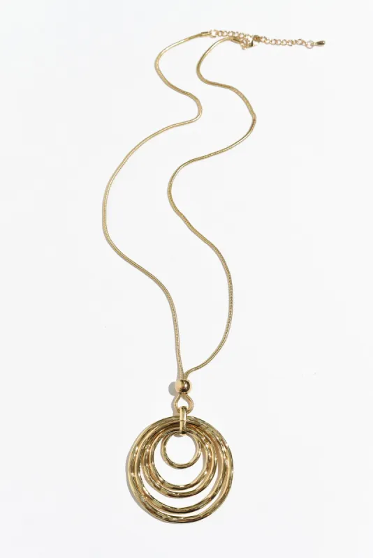 Rings Gold Pendant Necklace sold by Blue Bungalow