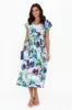 Suzette Blue Floral Midi Dress sold by Blue Bungalow