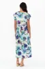 Suzette Blue Floral Midi Dress sold by Blue Bungalow