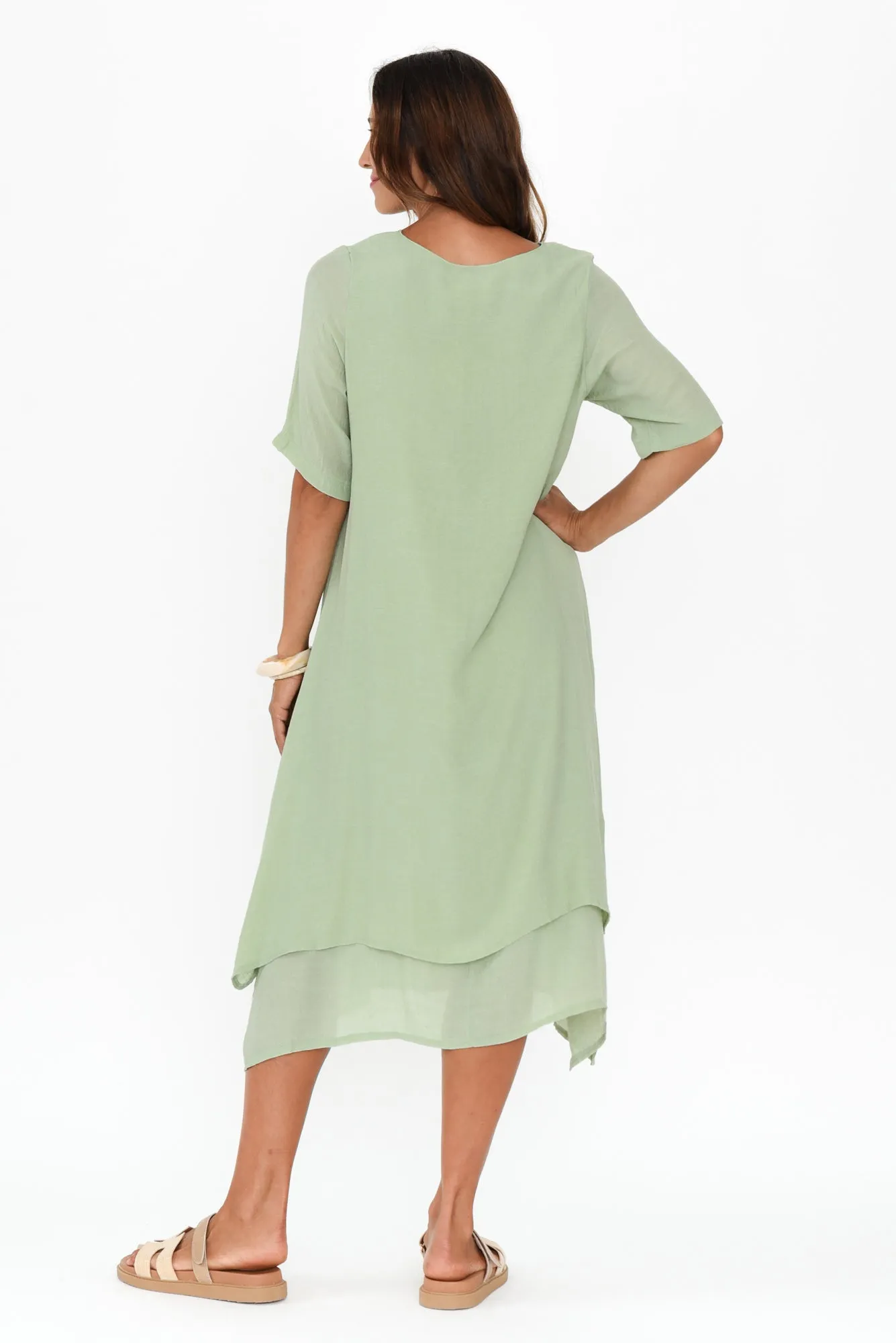 Nala Sage Layers Dress sold by Blue Bungalow product image thumbnail 4