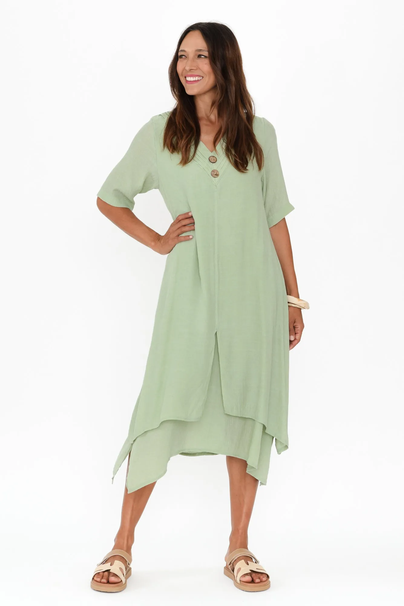 Nala Sage Layers Dress sold by Blue Bungalow product image thumbnail 2