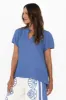 Porto Blue Linen Top sold by Blue Bungalow
