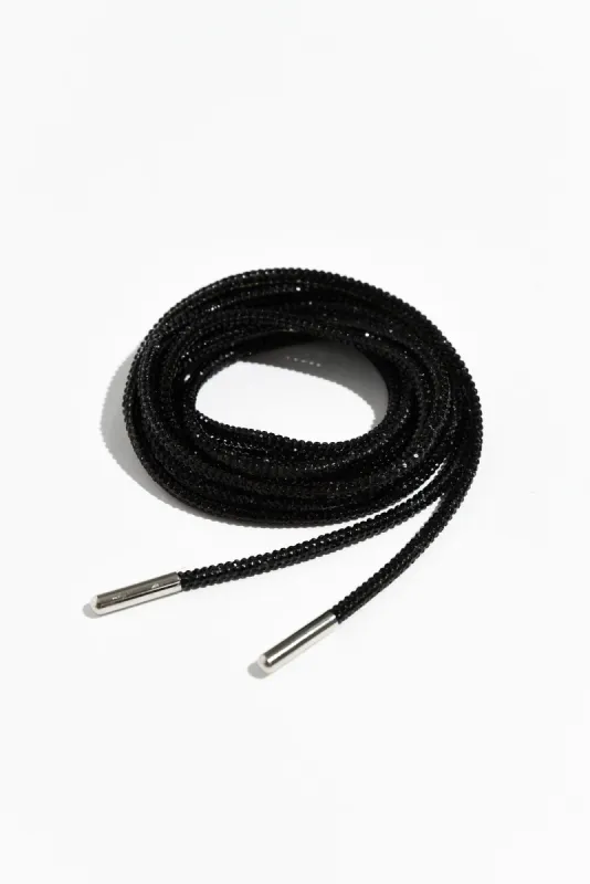 Bling Black Diamonte Shoe Laces sold by Blue Bungalow