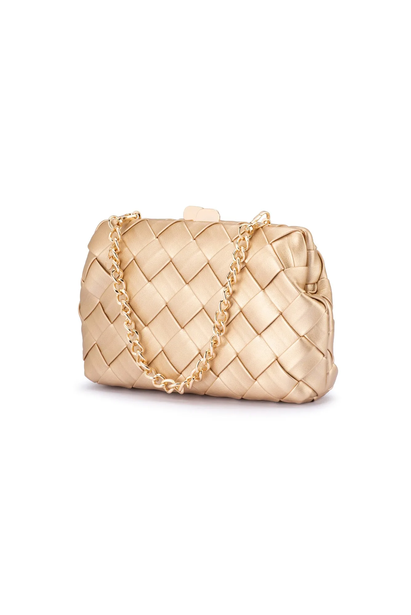 Quinn Gold Woven Clutch sold by Blue Bungalow product image thumbnail 4