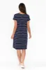 Mandy Navy Pinstripe Cotton Tee Dress sold by Blue Bungalow