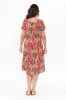 Hanoi Red Floral Cotton Blend Dress sold by Blue Bungalow