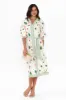 Catalina Cream Fruity Linen Blend Tie Dress sold by Blue Bungalow