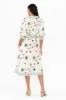 Catalina Cream Fruity Linen Blend Tie Dress sold by Blue Bungalow
