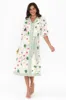 Catalina Cream Fruity Linen Blend Tie Dress sold by Blue Bungalow