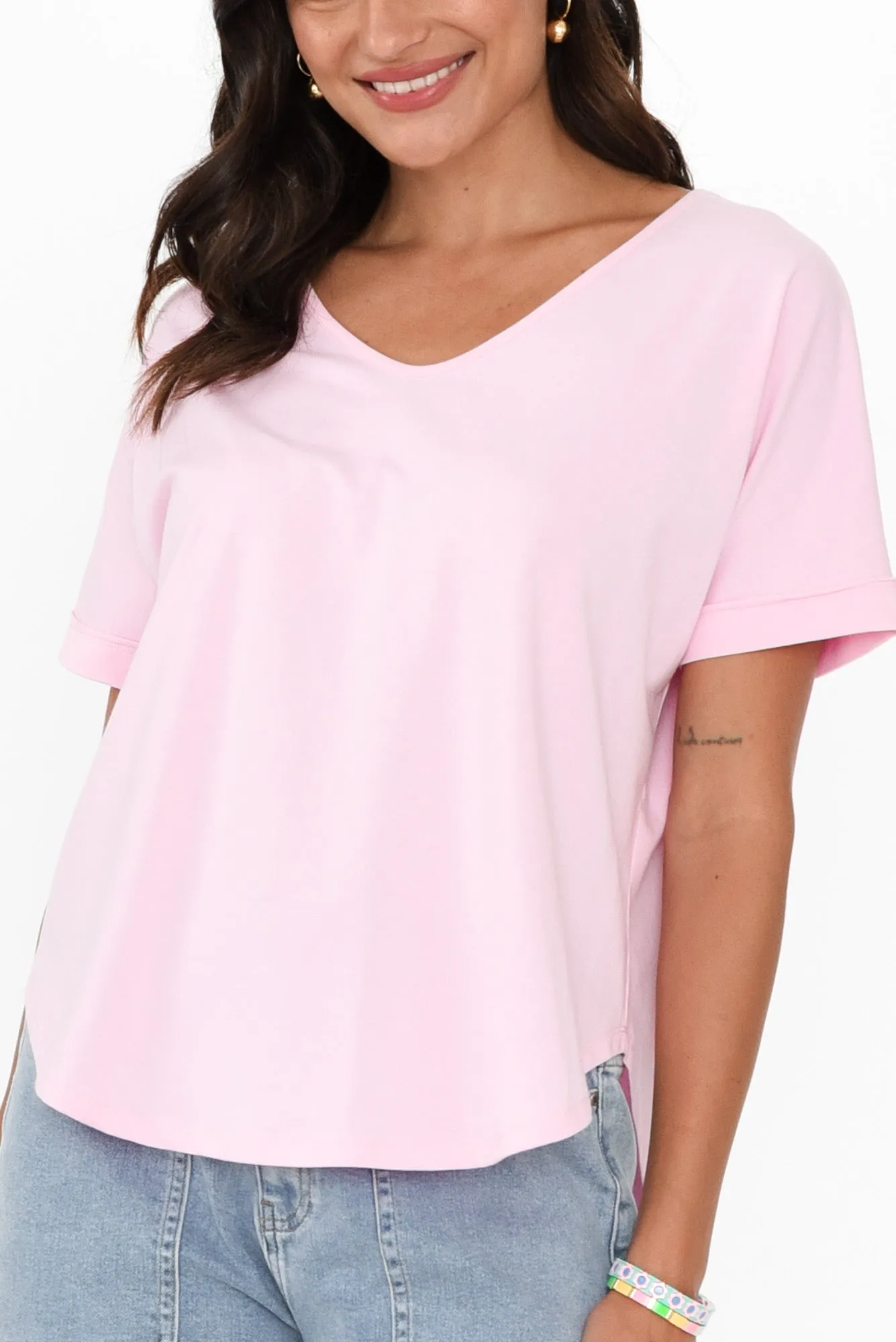 Toronto Light Pink Cotton Tee sold by Blue Bungalow product image thumbnail 5
