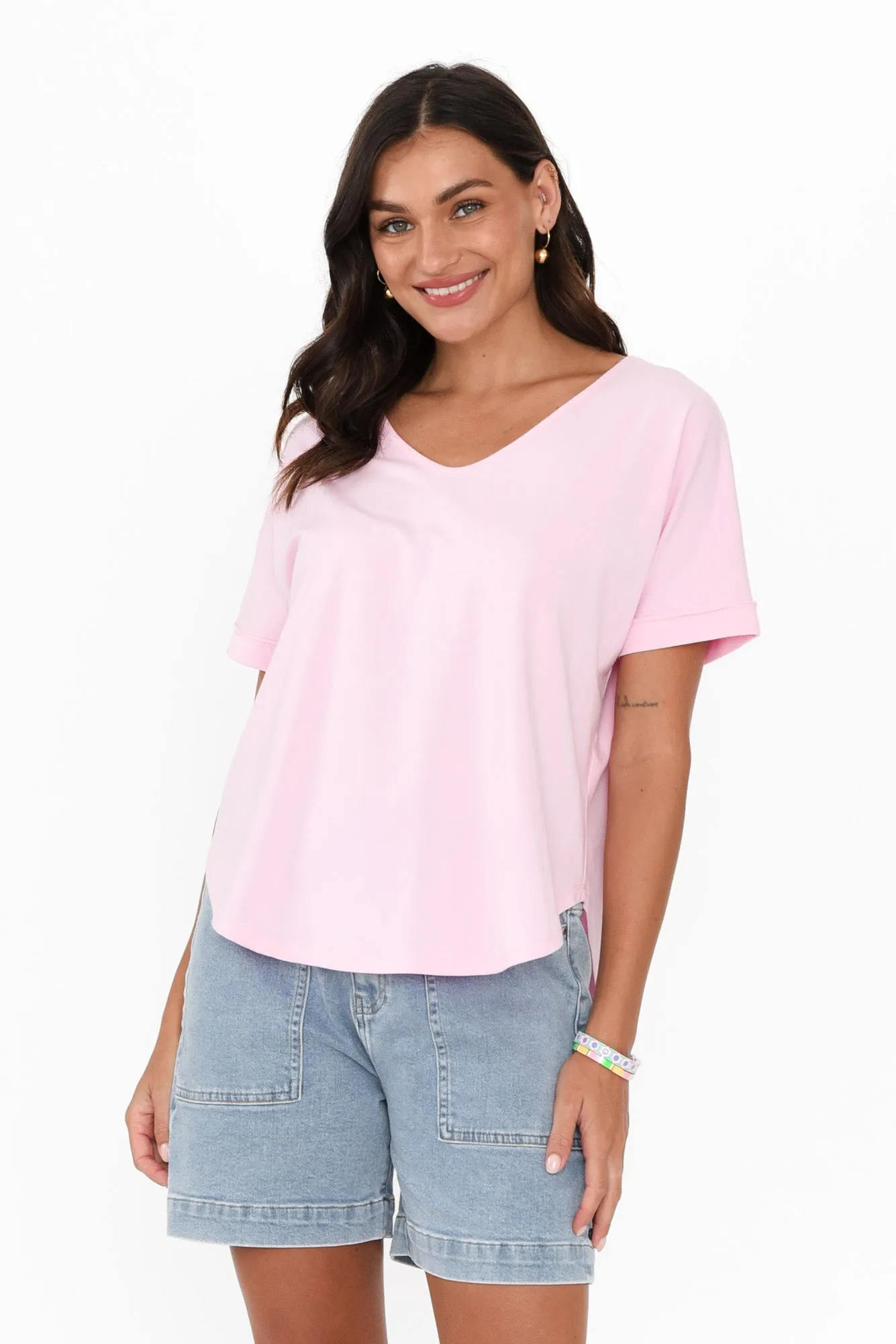 Toronto Light Pink Cotton Tee sold by Blue Bungalow