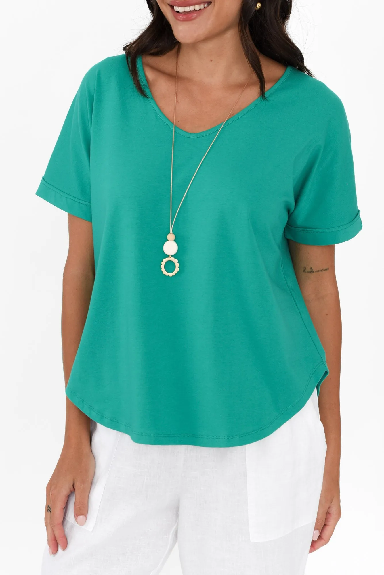 Toronto Green Cotton Tee sold by Blue Bungalow product image thumbnail 5