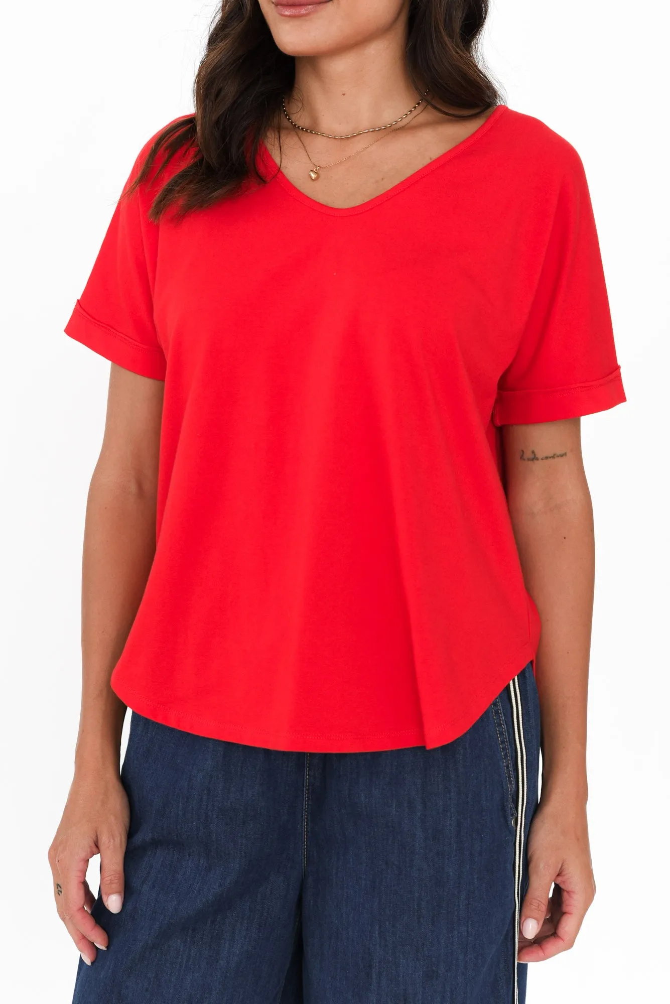 Toronto Red Cotton Tee sold by Blue Bungalow product image thumbnail 5