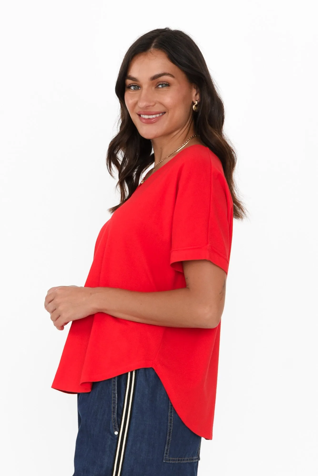 Toronto Red Cotton Tee sold by Blue Bungalow product image thumbnail 3