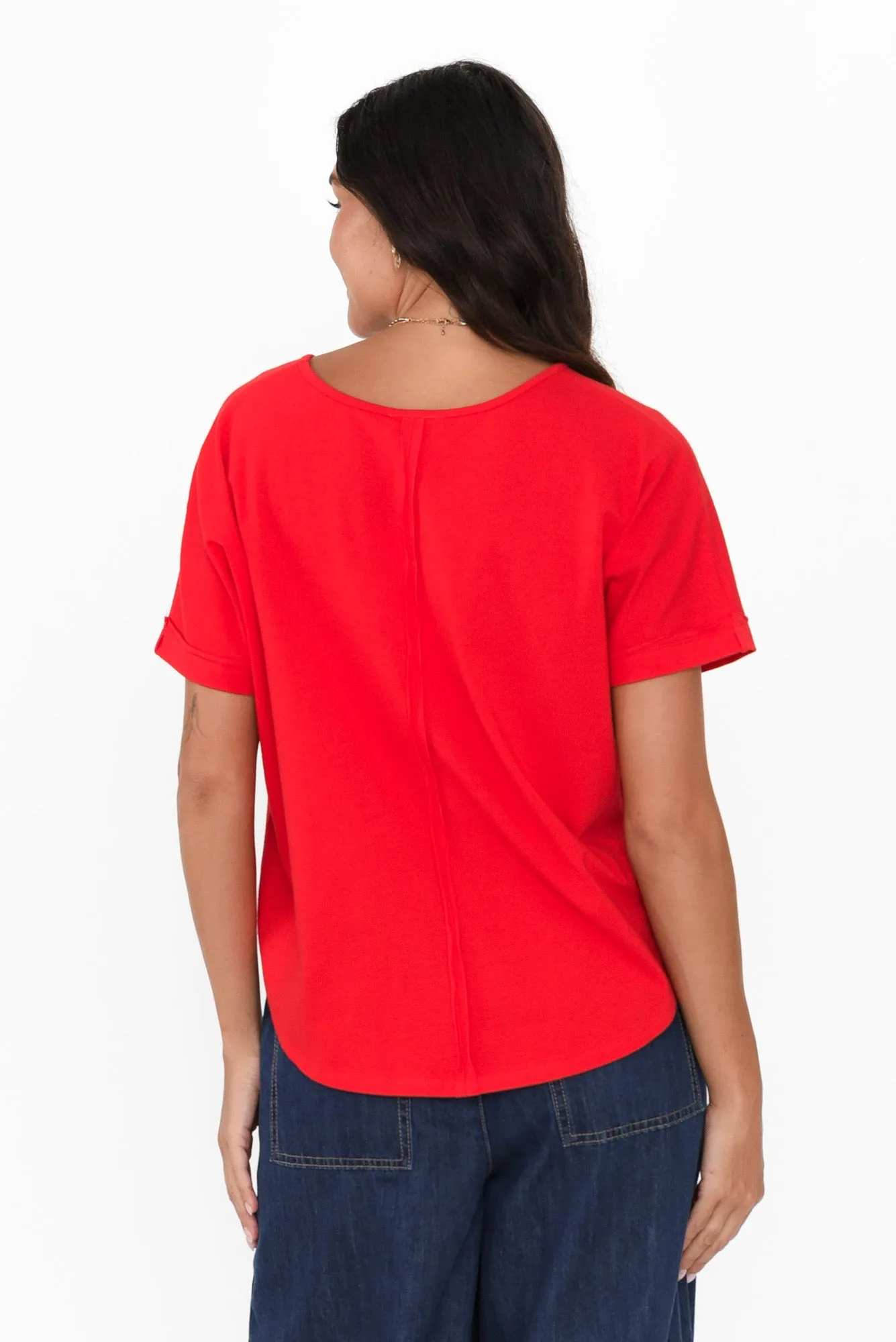 Toronto Red Cotton Tee sold by Blue Bungalow product image thumbnail 4