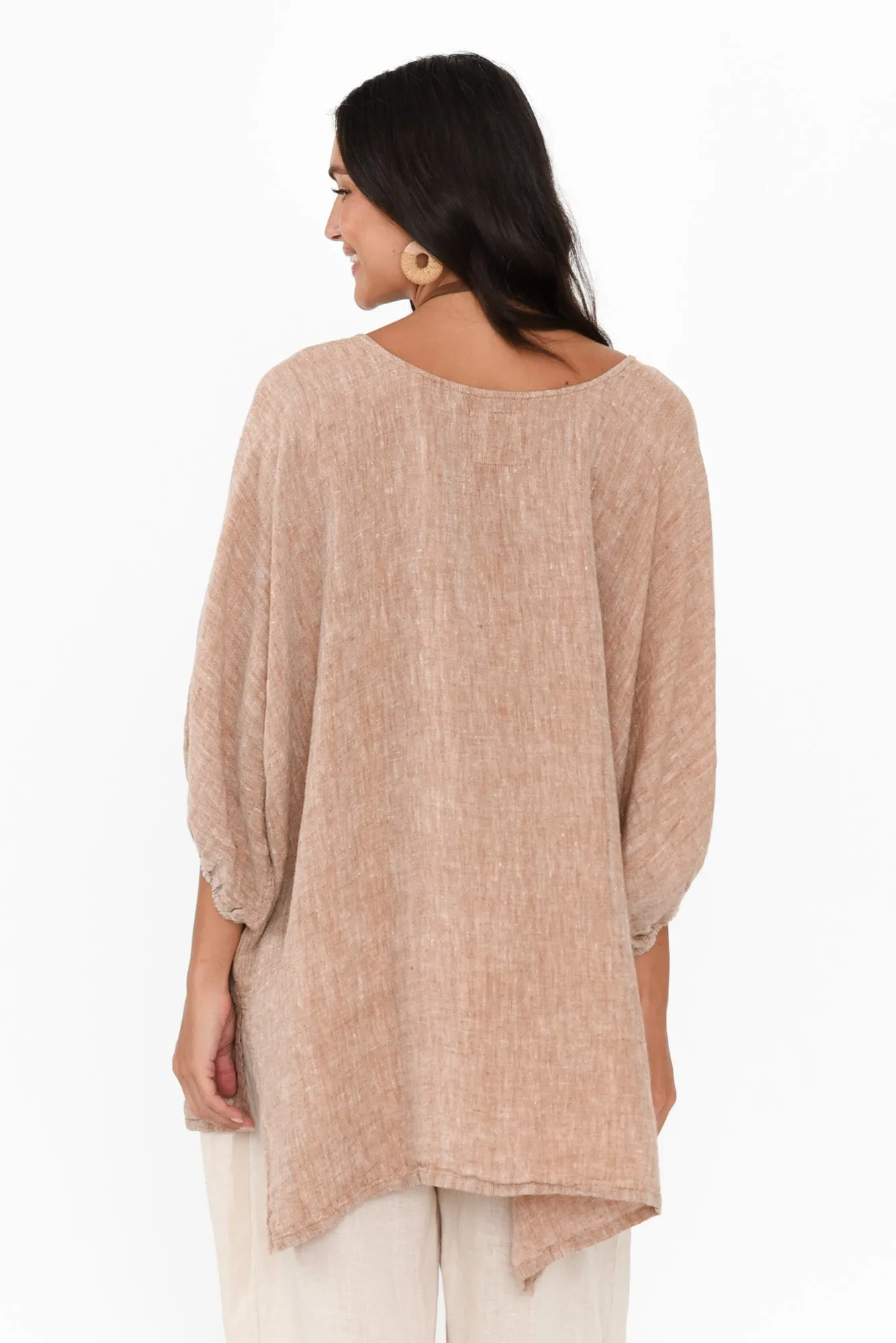 Nassau Rust Linen Top sold by Blue Bungalow product image thumbnail 4