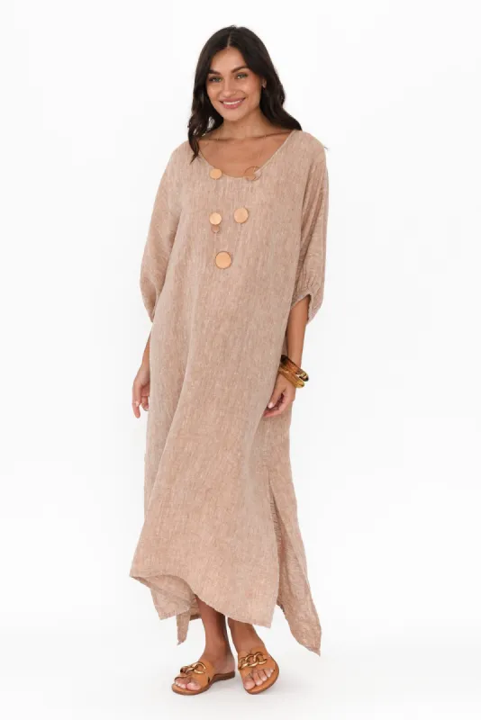 Marcel Rust Linen Dress sold by Blue Bungalow