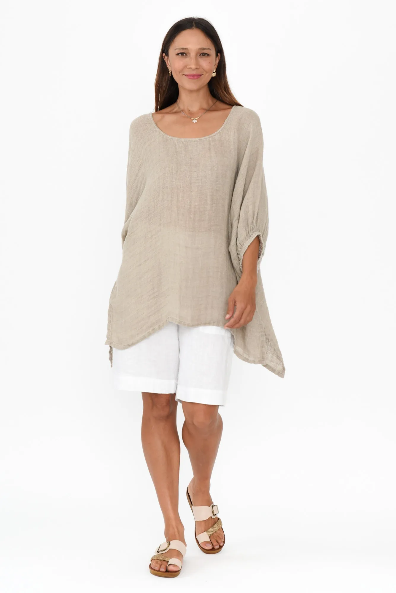 Nassau Natural Linen Top sold by Blue Bungalow product image thumbnail 2