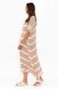 Galene Rust Stripe Linen Dress sold by Blue Bungalow