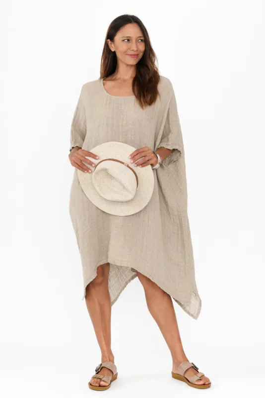 Belize Natural Linen Kaftan sold by Blue Bungalow
