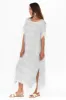 Galene Blue Stripe Linen Dress sold by Blue Bungalow