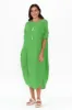 Brady Green Linen Pocket Dress sold by Blue Bungalow