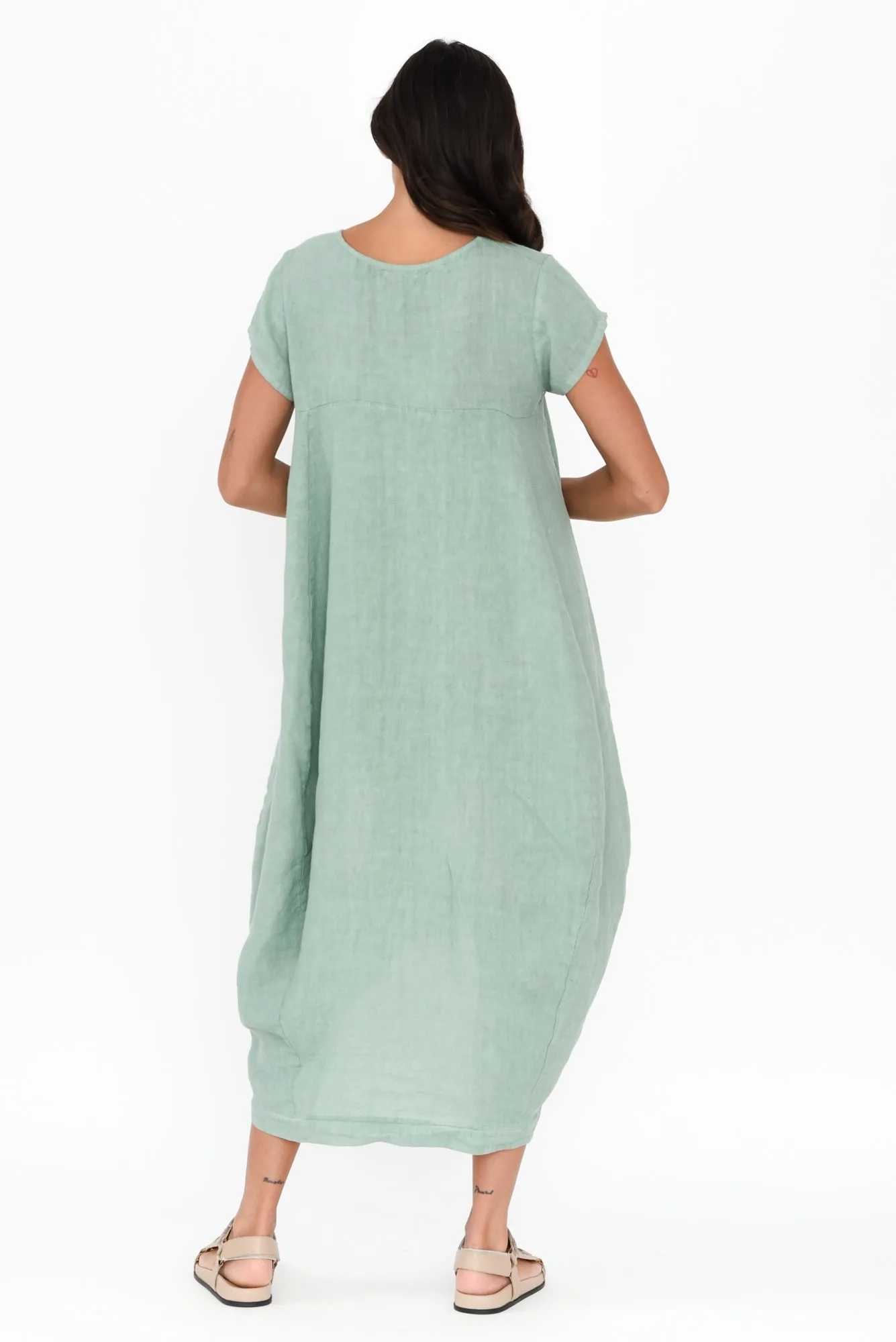 Verity Sage Linen Dress sold by Blue Bungalow product image thumbnail 4