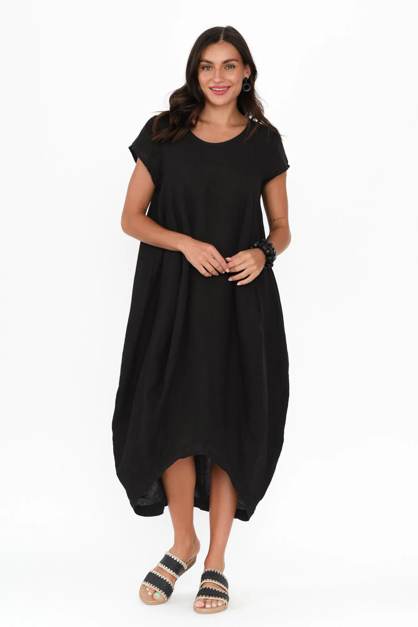 Verity Black Linen Dress sold by Blue Bungalow product image thumbnail 2