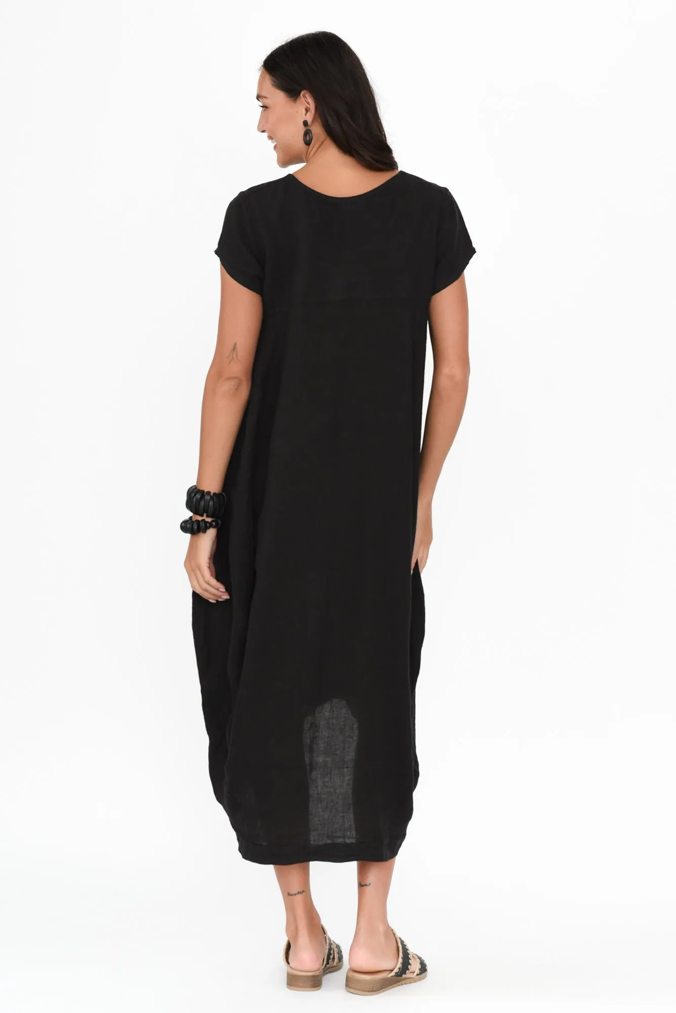 Verity Black Linen Dress sold by Blue Bungalow product image thumbnail 4
