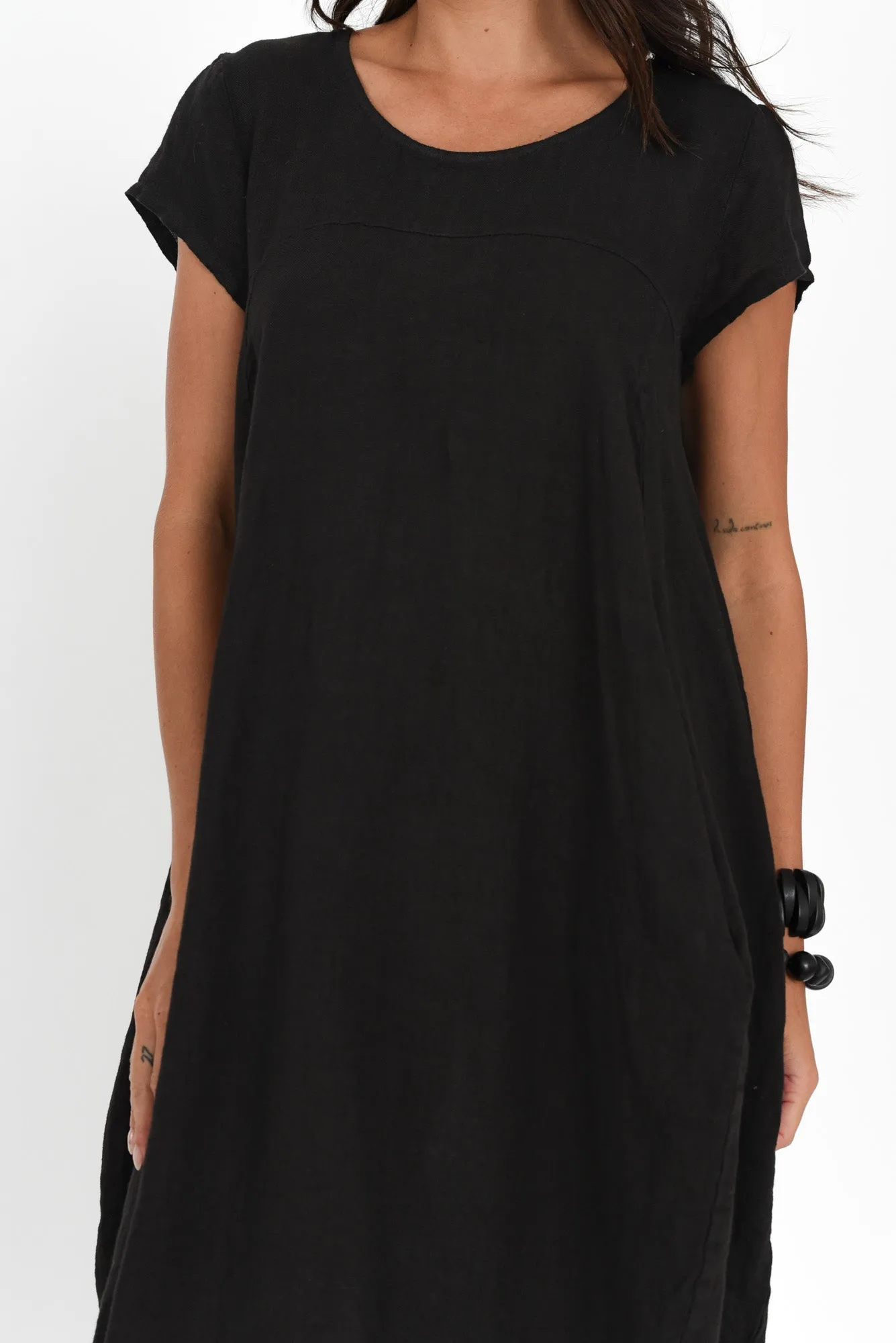 Verity Black Linen Dress sold by Blue Bungalow product image thumbnail 5