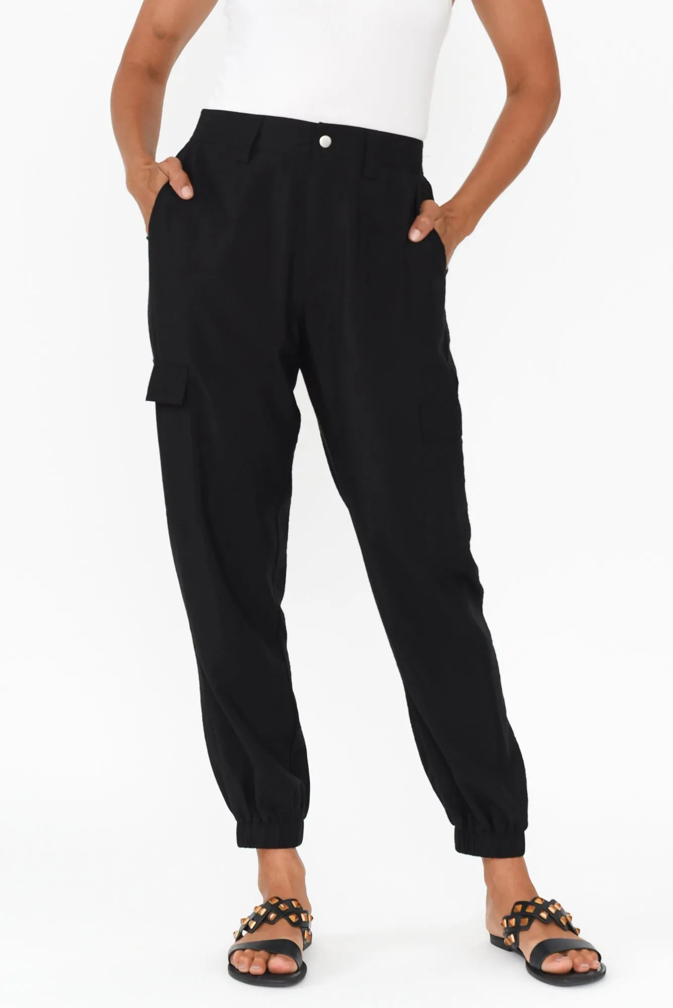 Adrianna Black Cuffed Jogger sold by Blue Bungalow product image thumbnail 5